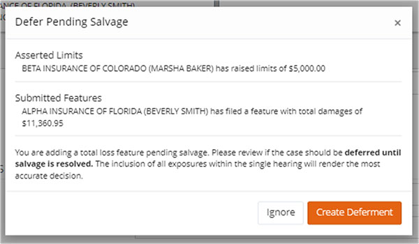 Screenshot of the Defer Pending Salvage image